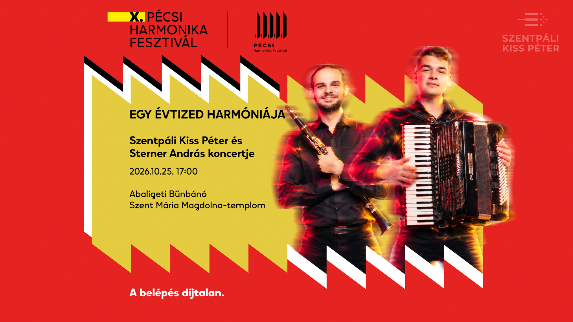 „Egy évtized harmóniája” – Szentpáli Kiss Péter és Sterner András koncertje